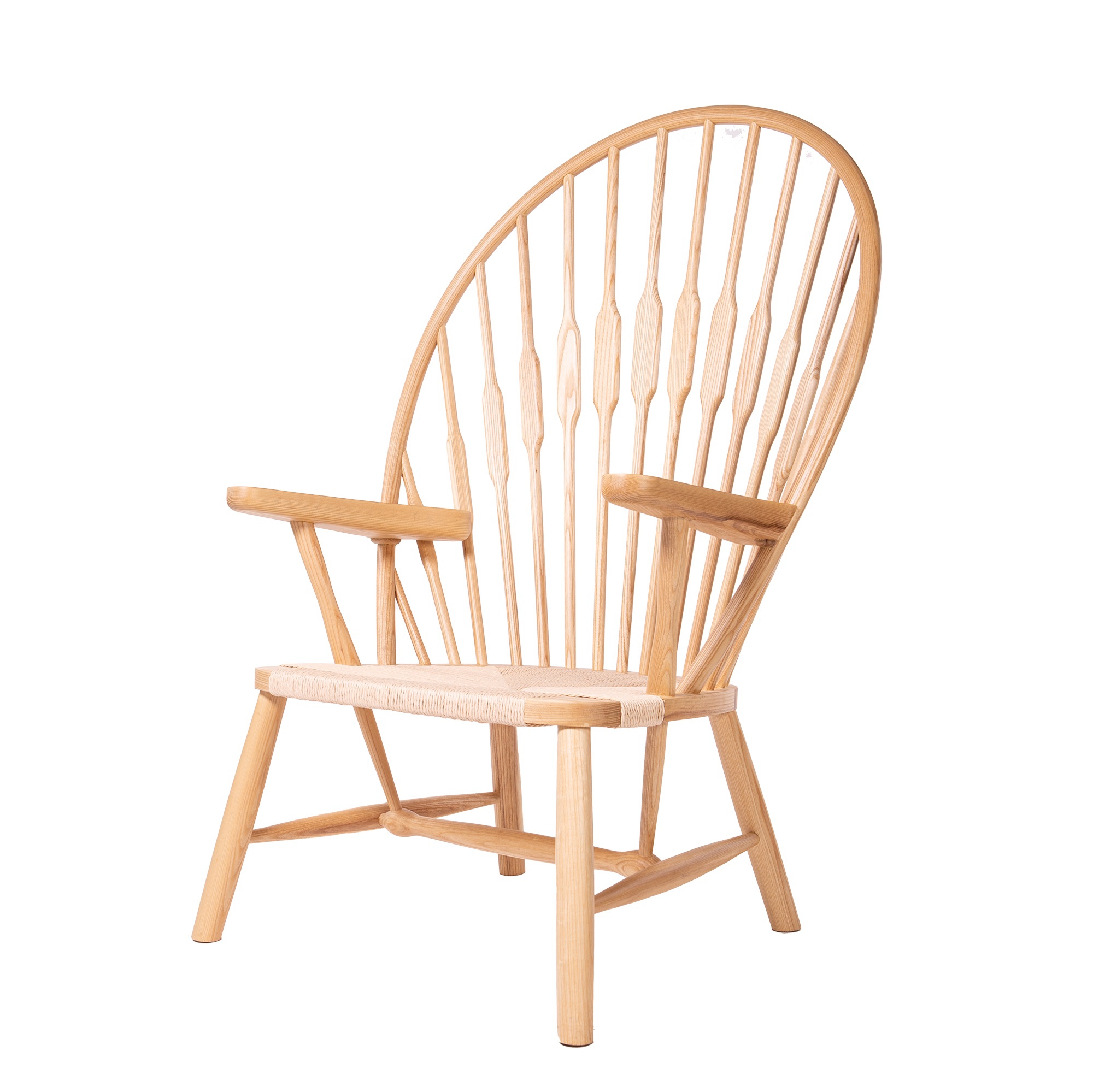 Wegner style, Lounge stoel Peacock naturel naturel