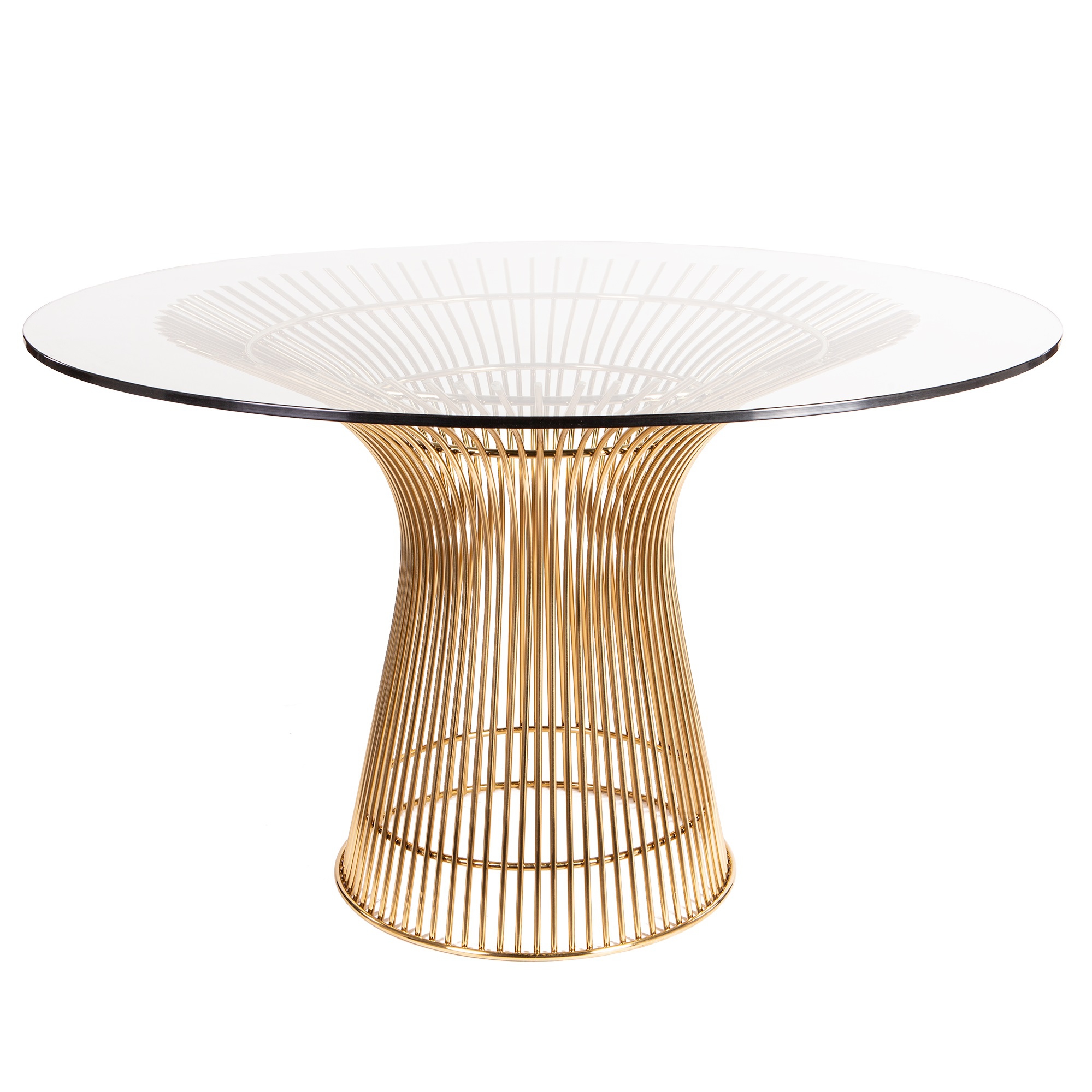 Warren Platner style, Eettafel Wire tafel diameter 120cm gold