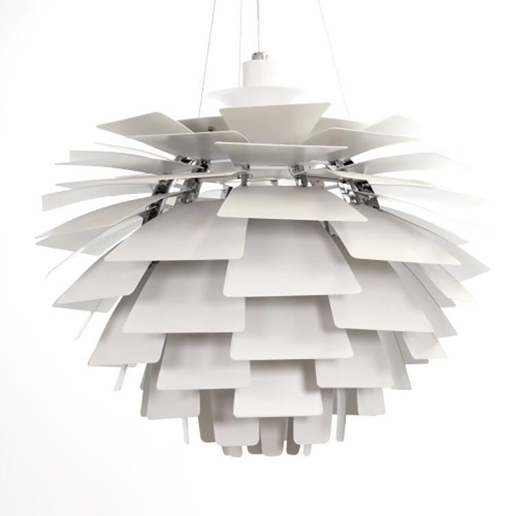 Poul Henningsen style, Hanglamp Artisjok lamp 92cm wit