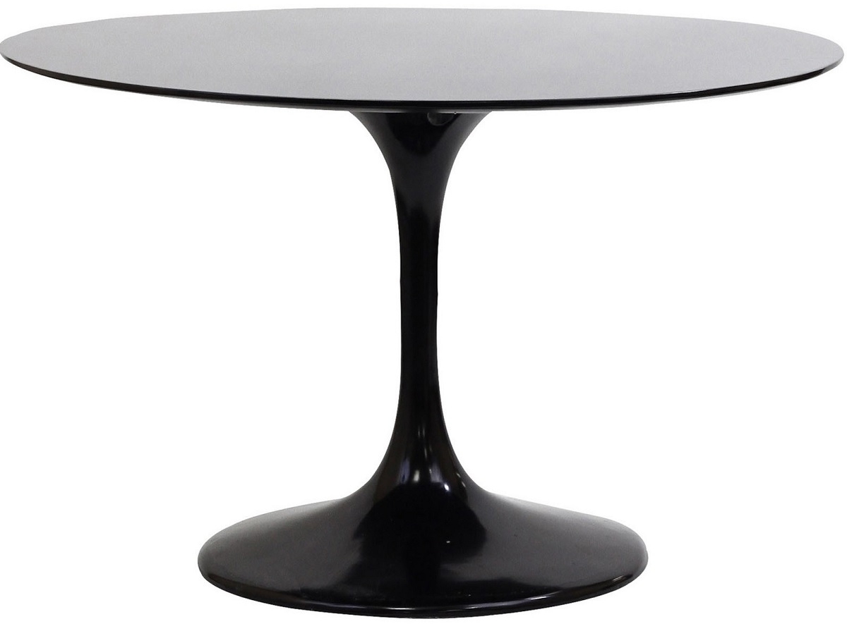 Eero Saarinen style, Eettafel Tulip Table 100cm zwart (mat)