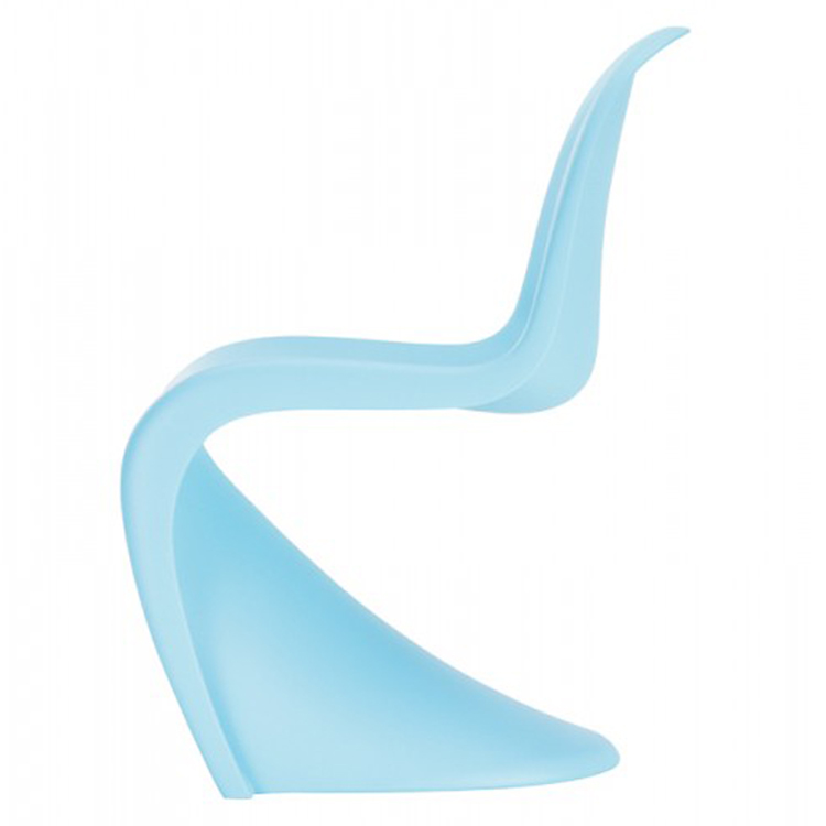 Verner Panton style, Kinderstoel Panton stoel glanzend Lichtblauw