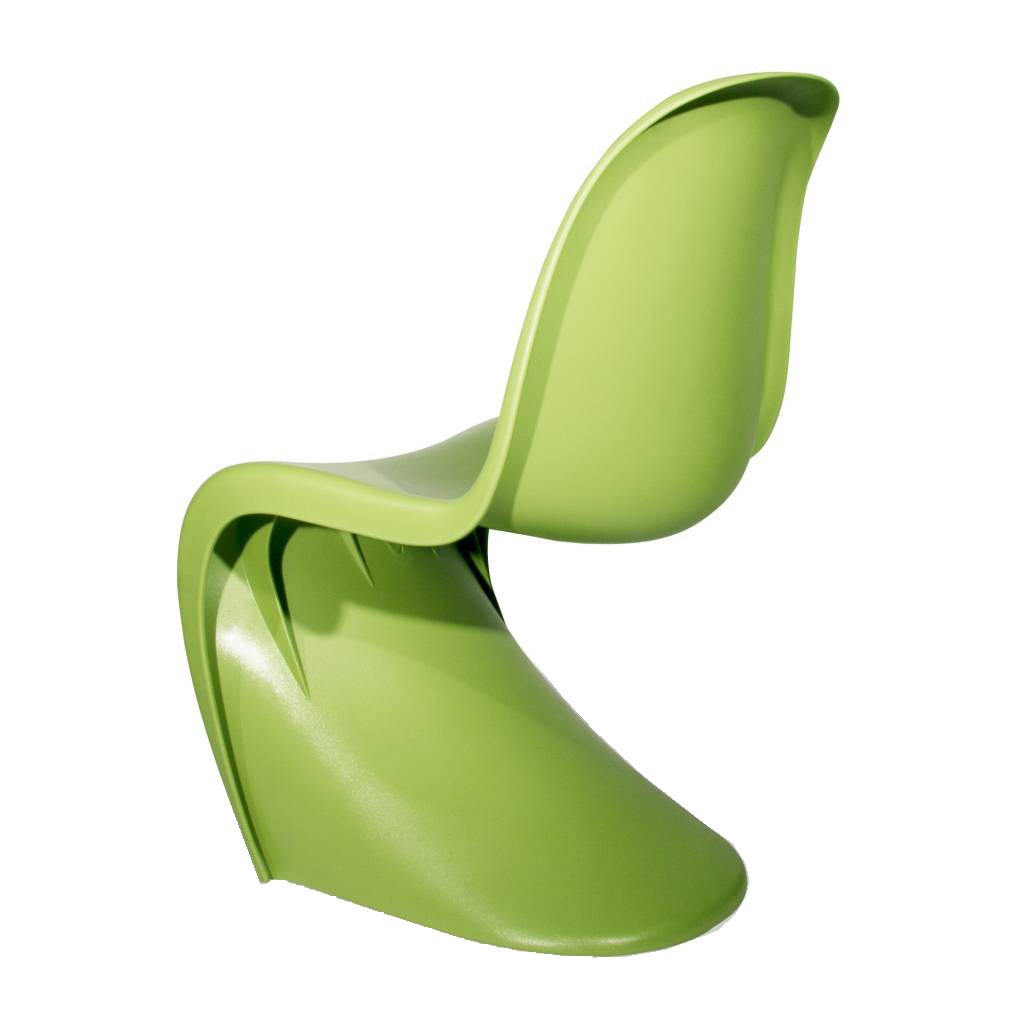 Verner Panton style, Kinderstoel Panton stoel glanzend Licht groen