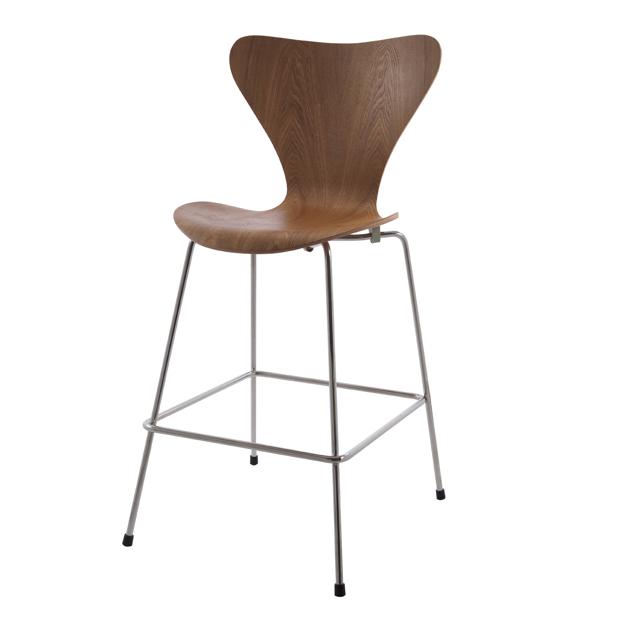 Arne Jacobsen style, Barkruk Butterfly series 66cm naturel