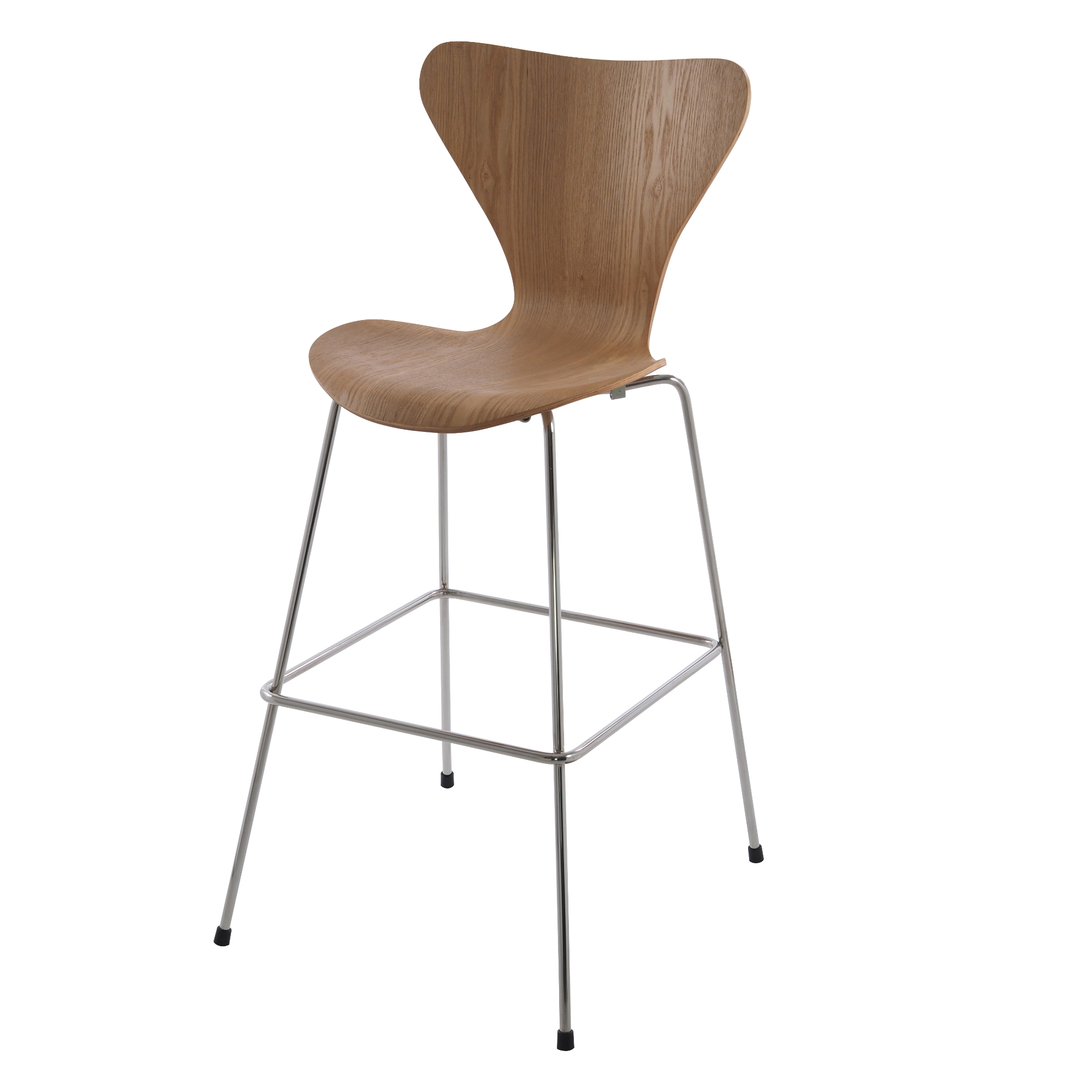 Arne Jacobsen style, Barkruk Butterfly series 76cm naturel