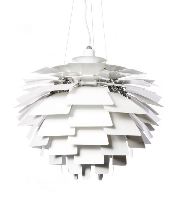 Poul Henningsen style, Hanglamp Artisjok lamp 72cm wit