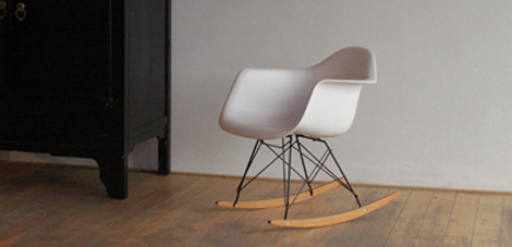 Design Eames RAR schommelstoel wit in Nederland